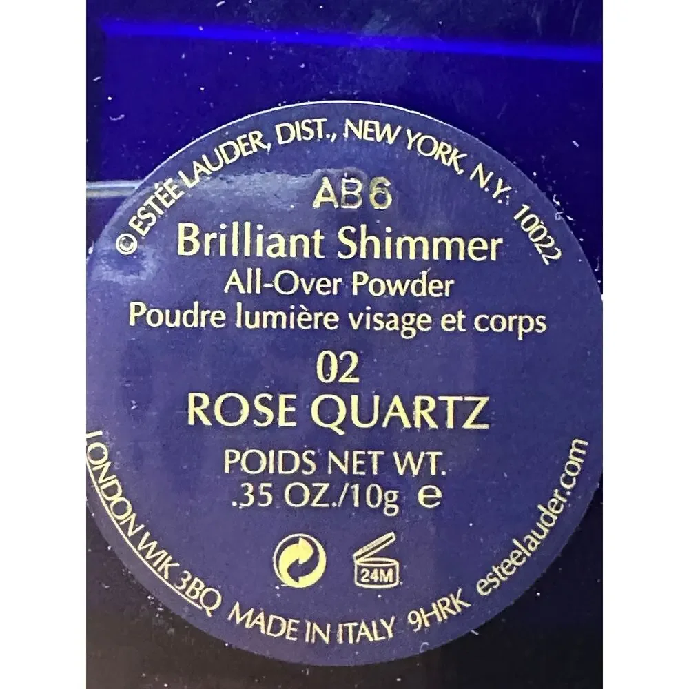 NEW Estée Lauder Brilliant Shimmer All-Over Powder 02 Rose Quartz RARE .35 oz